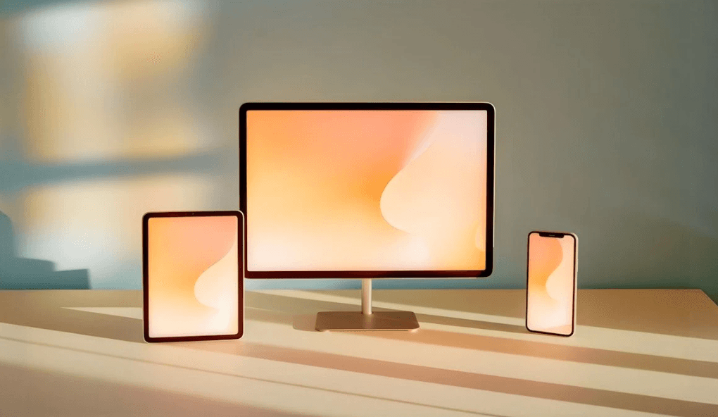 Modern Workspace with Tech and Personal Touches