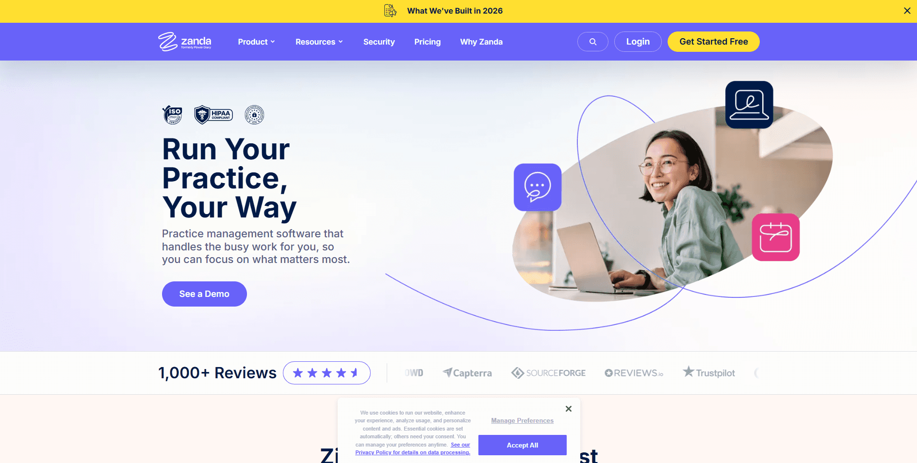 Zanda Health homepage