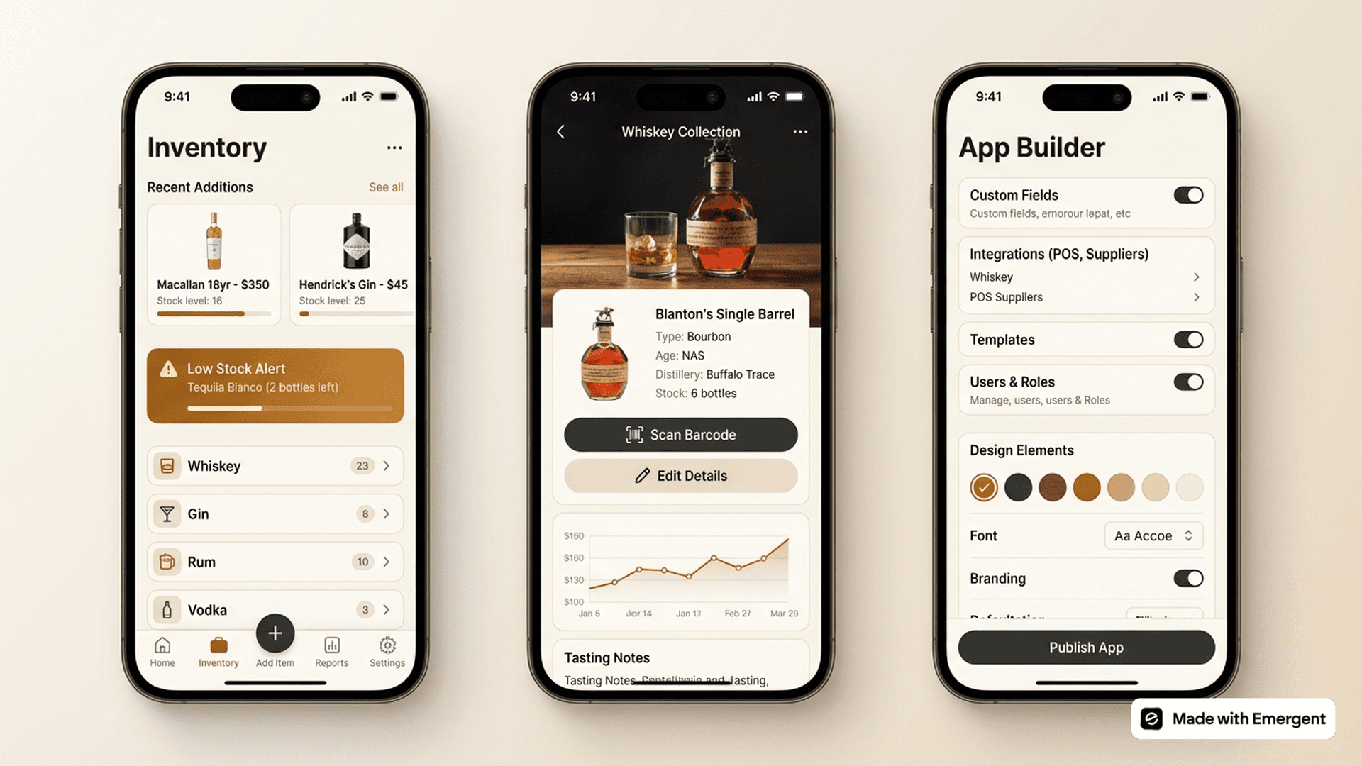 Alcohol Inventory App Made With Emergent