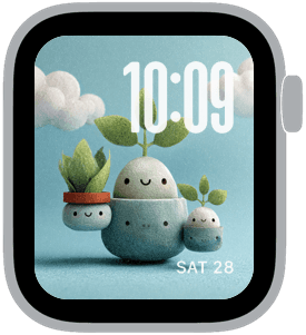 cloud sprouts Apple Watch face preview 4 featuring summer.