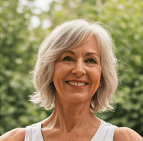 An illustrated headshot of Katie