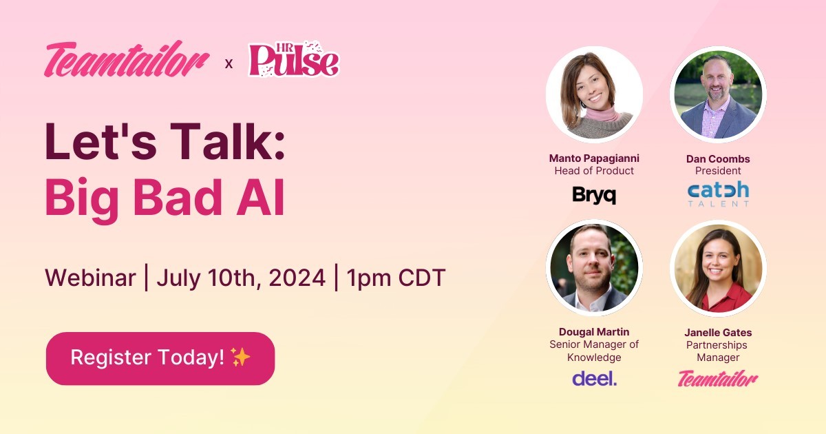 Bryq's Head of Product to Speak at Teamtailor's HR Pulse Webinar