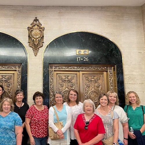 Enjoy the original lobby of the first skyscraper in all of Texas