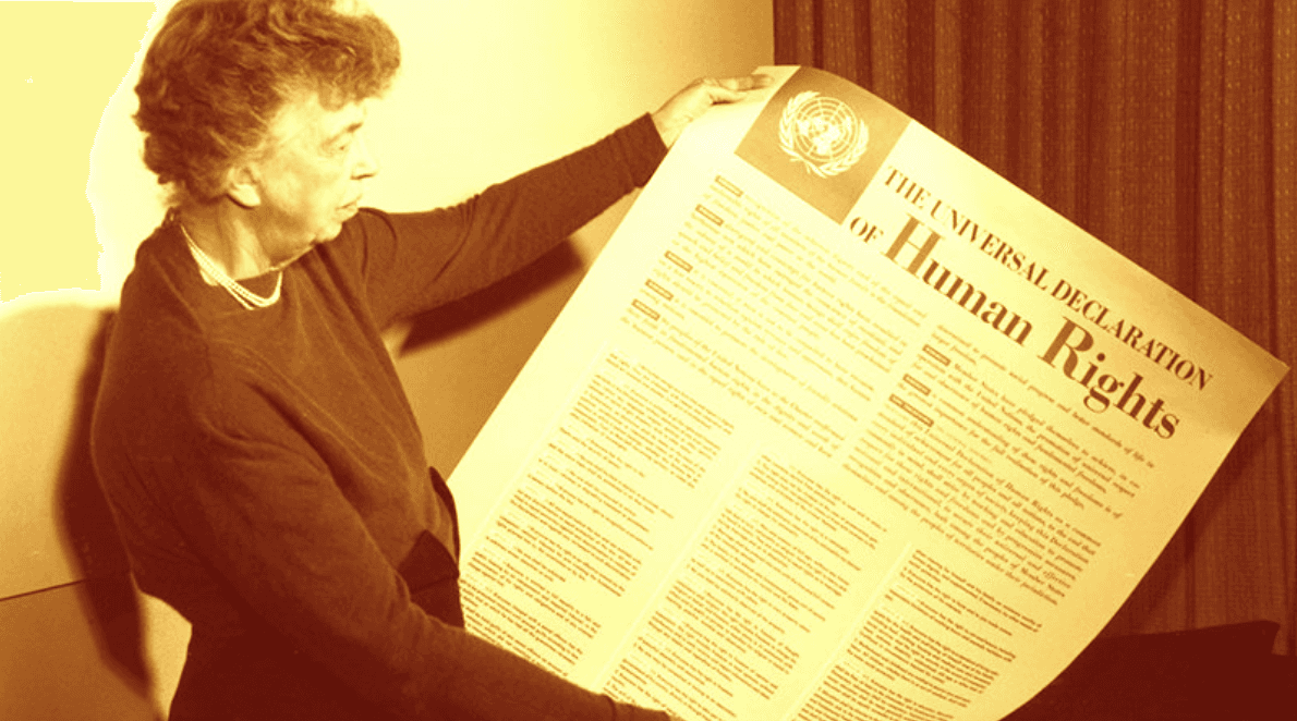 Eleanor Roosevelt and the United Nations Universal Declaration of Human Rights, November 1949 © Wikimedia Commons