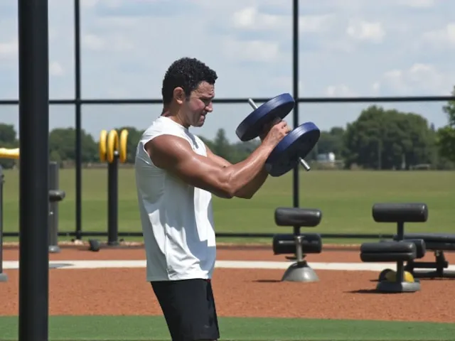 Creatine - Man doing bicep curls