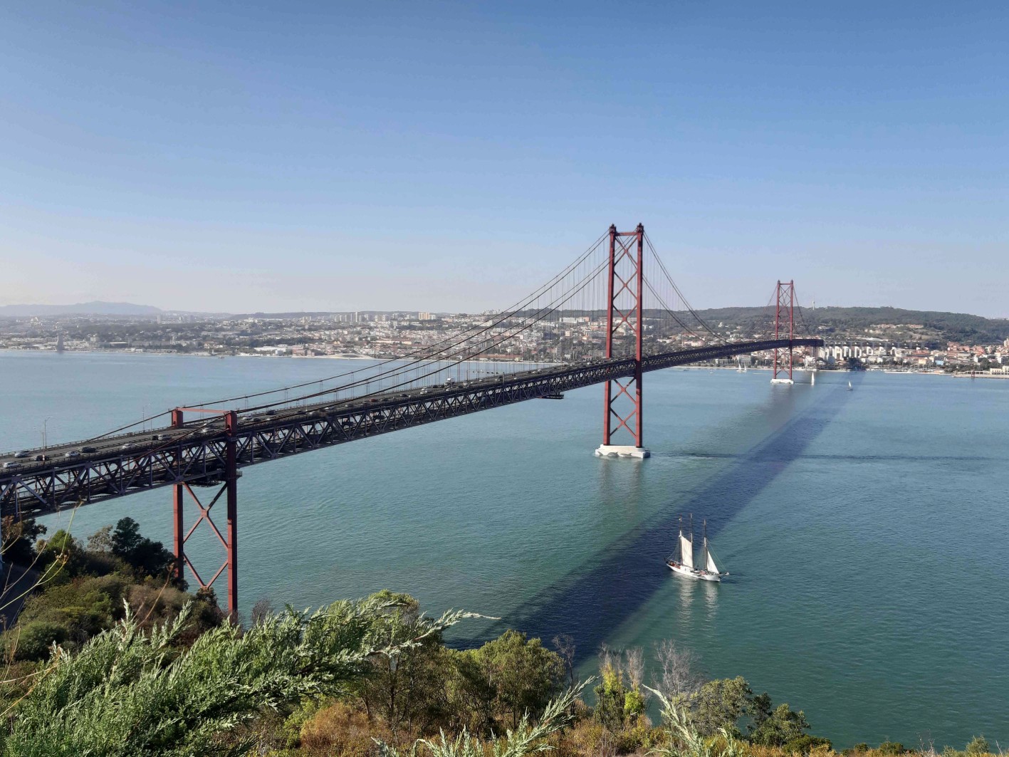 A bridge and river view.