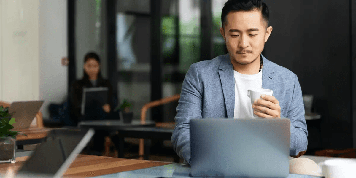 man drinking coffee - CSV Data Categorization Rules Examples