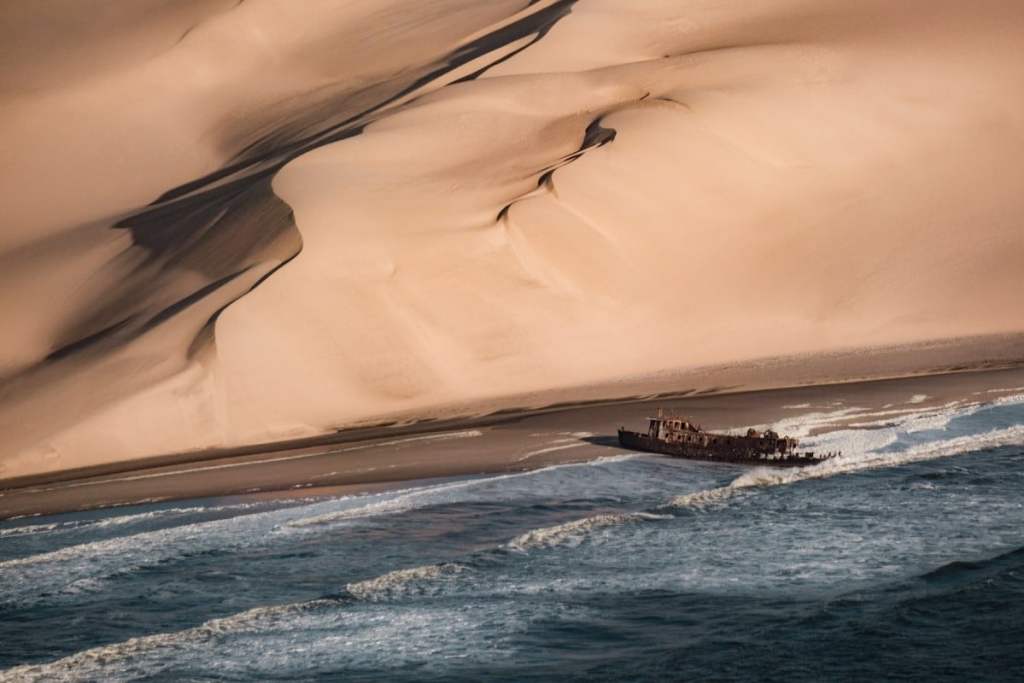 Shipwreck on Skeleton Coast, Namibia