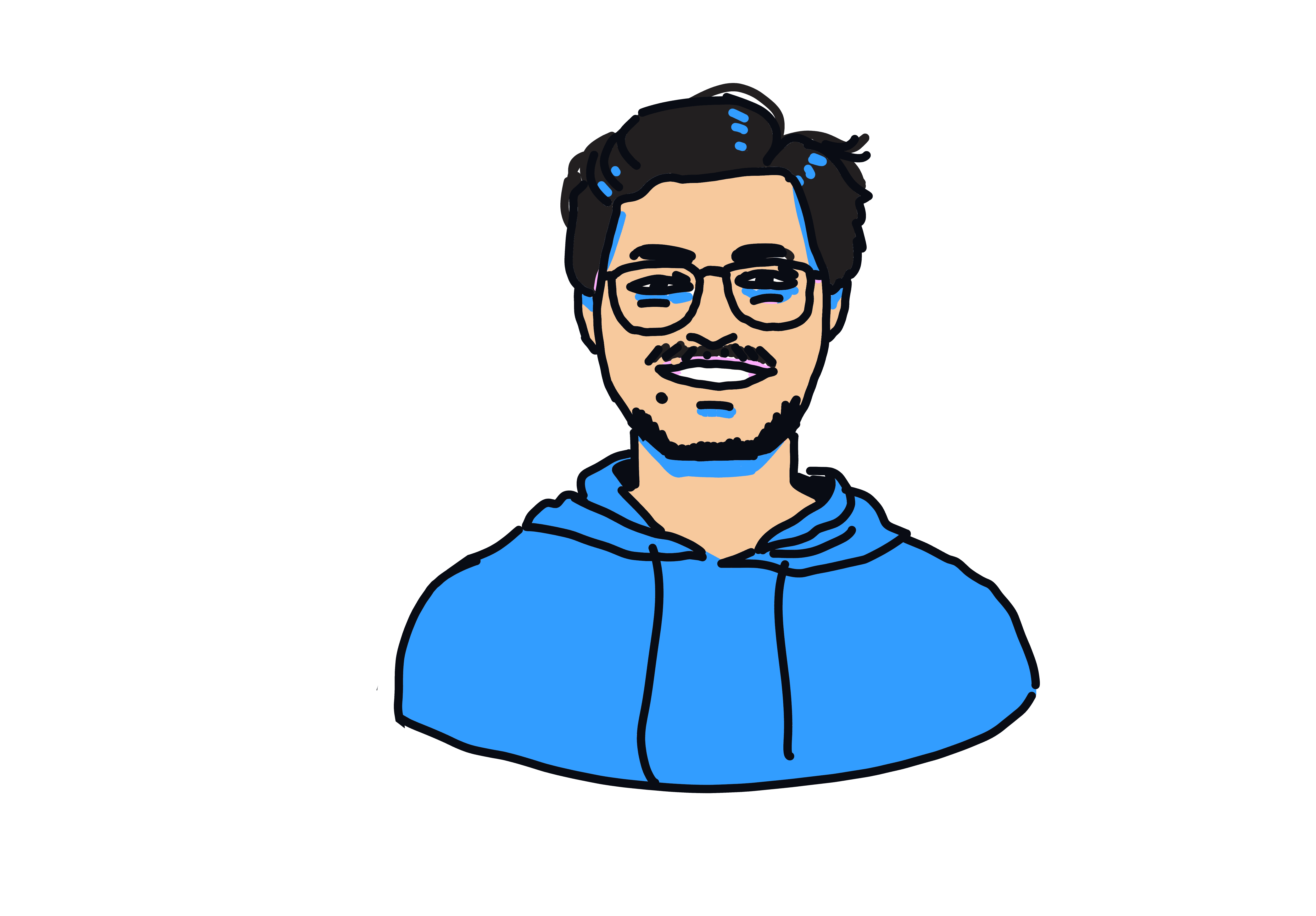 An illustration of Rohit Sharma (Founder, Awaaz Leadership Labs) in a blue theme