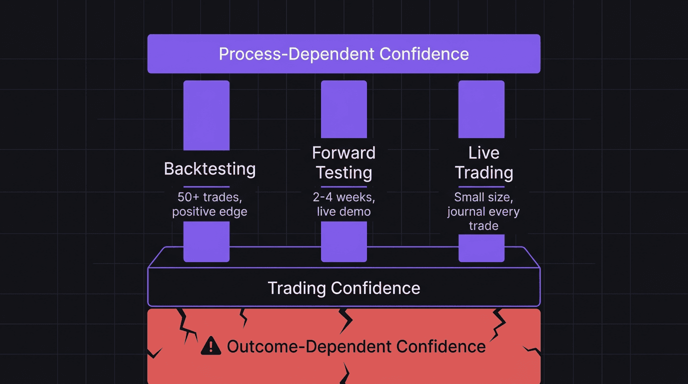 Diagram showing three pillars of trading confidence