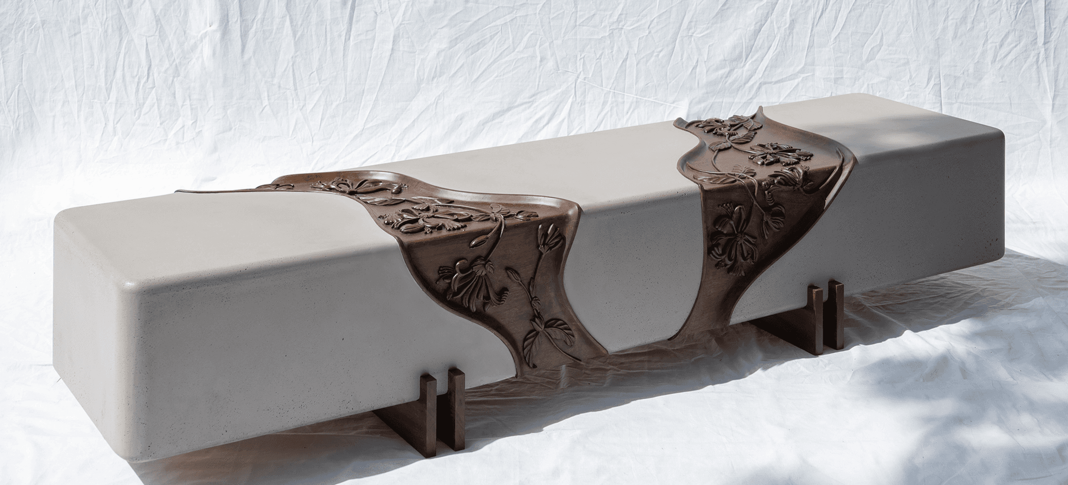 Isometric view of The Conversation Bench