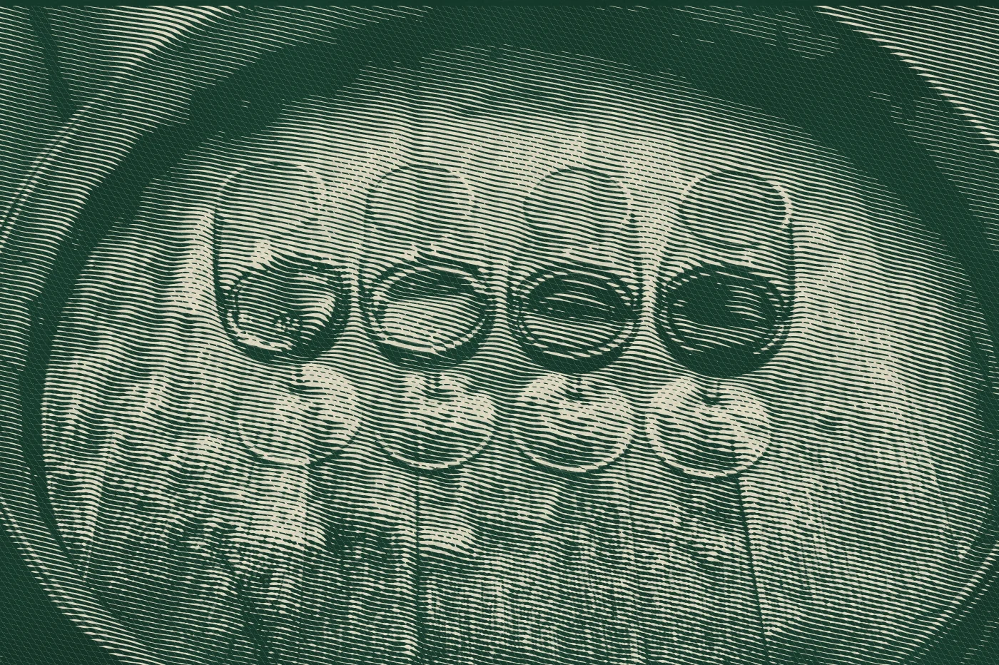 Engraved version of the six wines one table photo