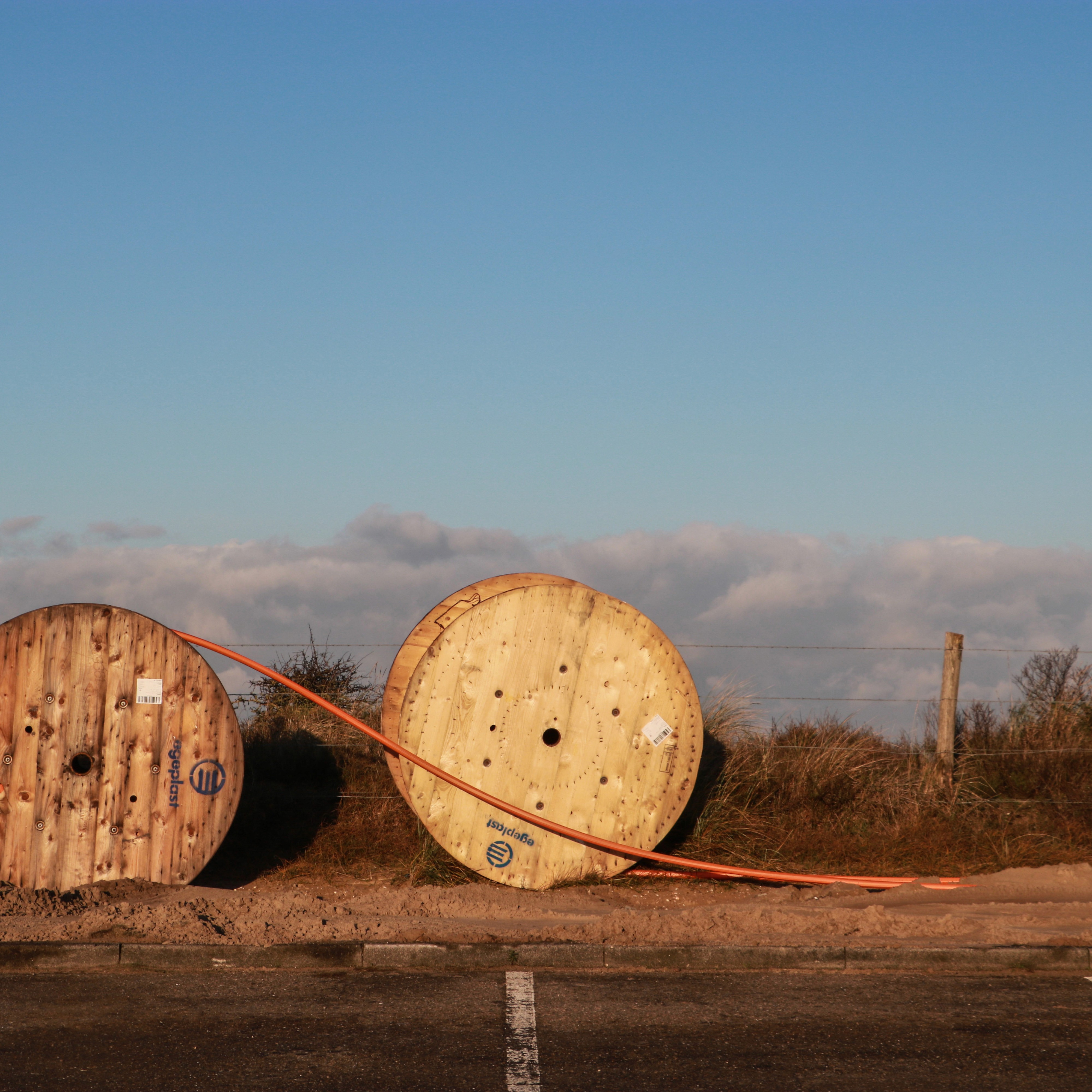 Photo of glasfiber construction on the Zwarte Pad in Scheveningen