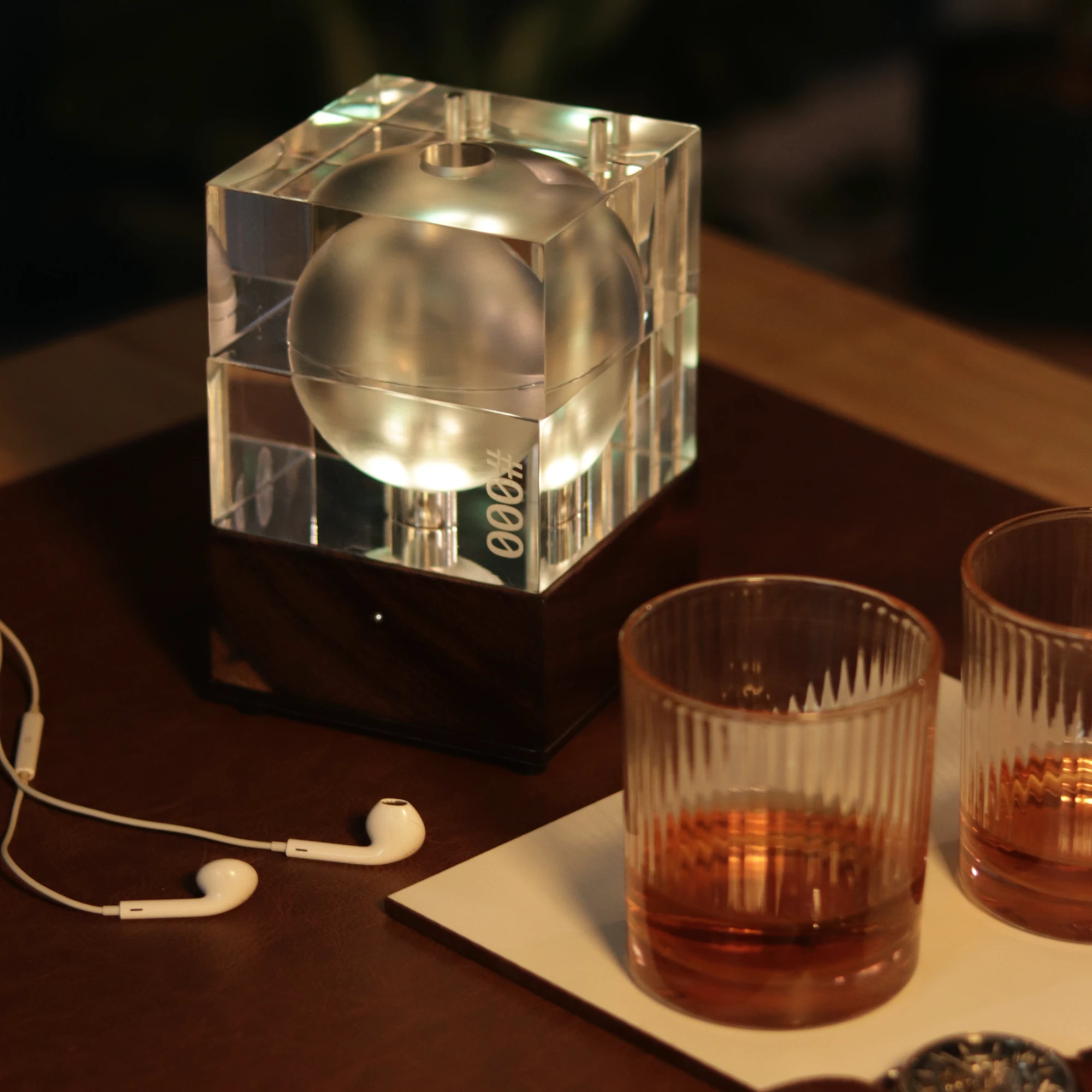 a person swimming in the water with grass