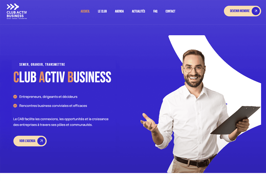Aperçu du site Club Activ Business