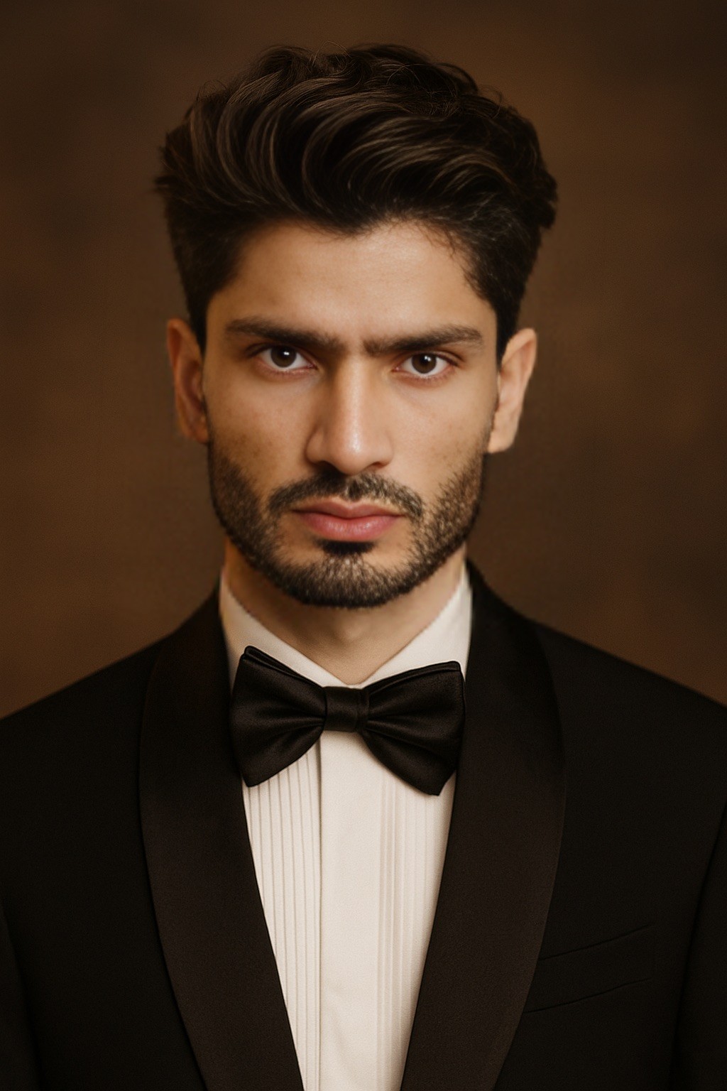 headshot of male in dark background