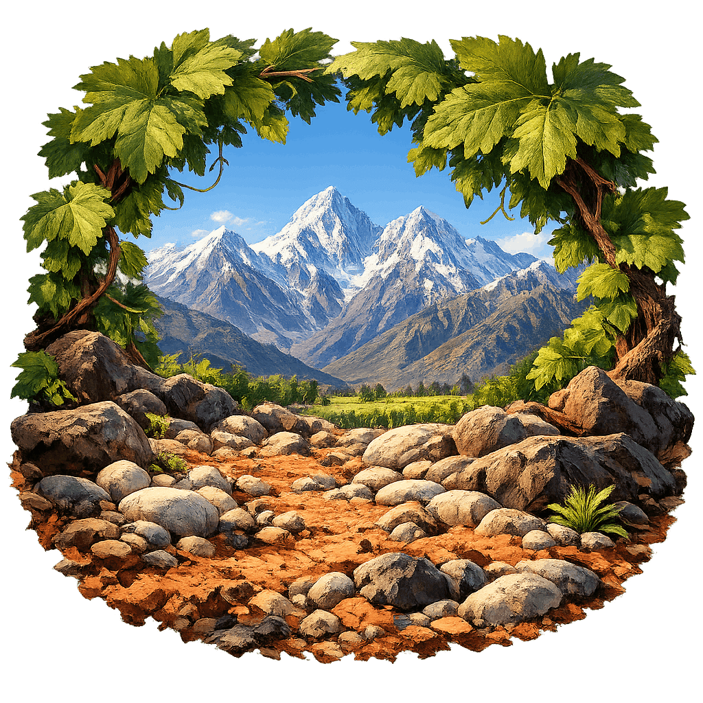 Detailed graphic of the Machalí wine region.