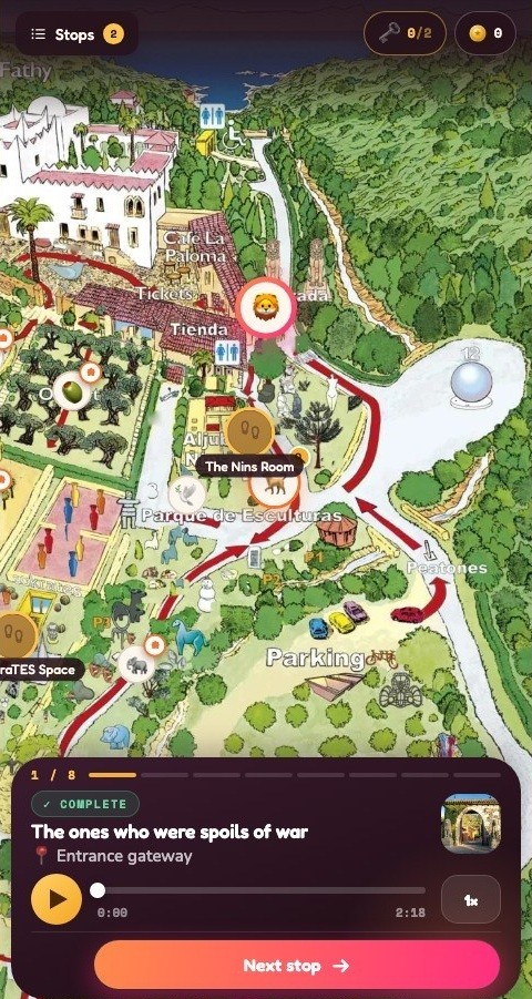 Your map or a floor plan become the guide