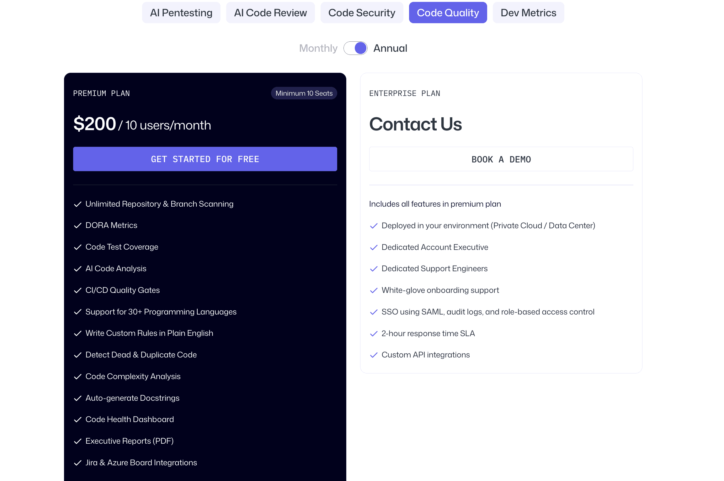 You can also get an overview about the court quality for an enterprise plan that you can get via a 1:1 sales call with our team.