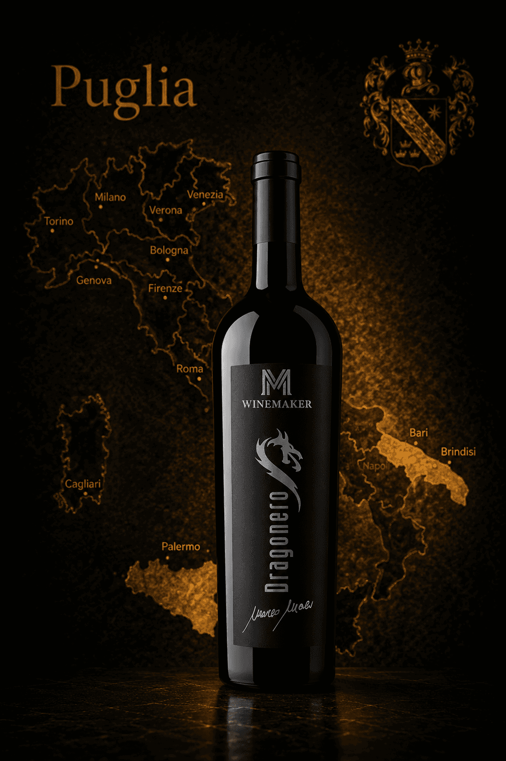 Bouteille de vin Duca d'Atene, Sicile