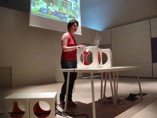 woman presenting
