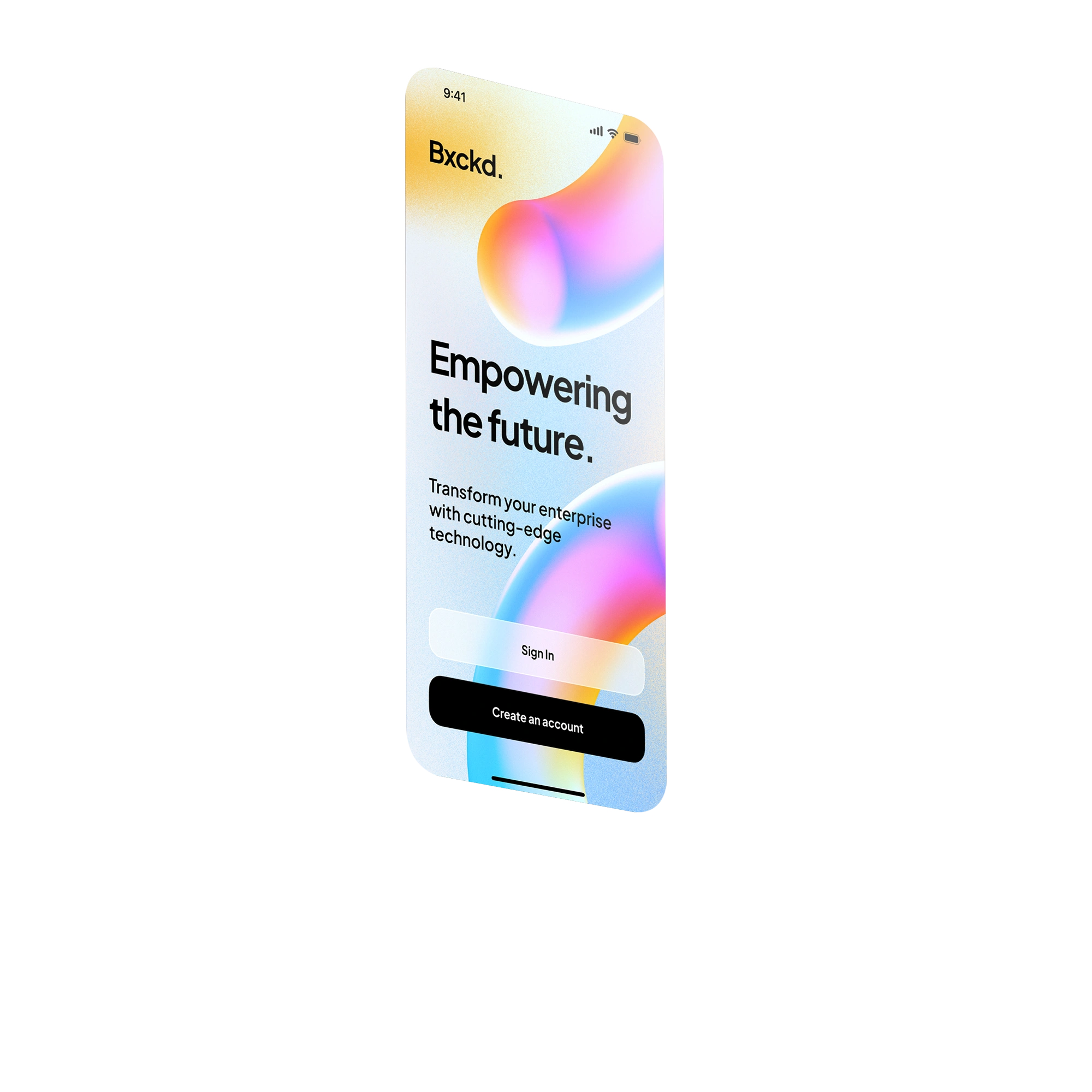 Futurist colourful ui design.