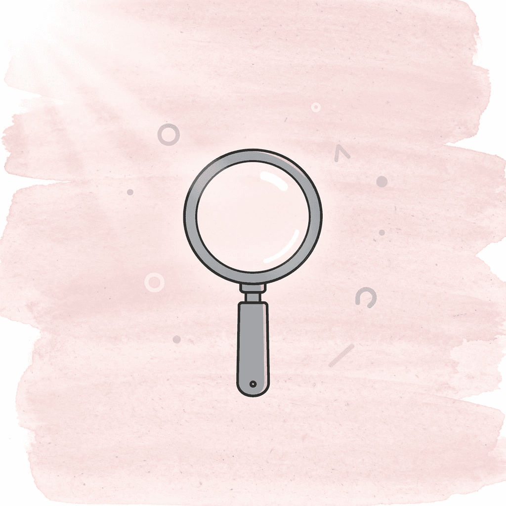 Magnifying glass icon representing comprehensive review process