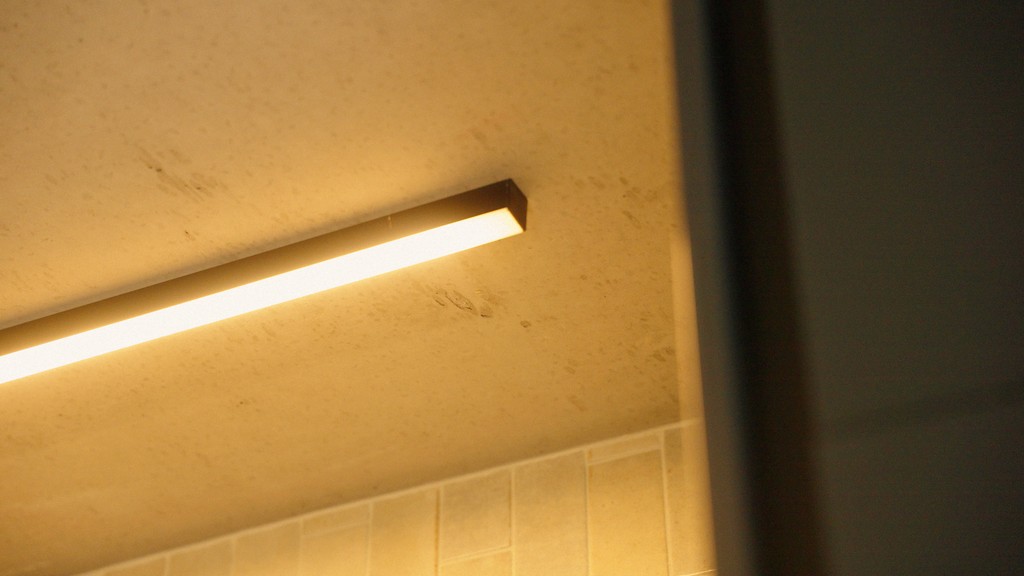 Close up of a modern ceiling light