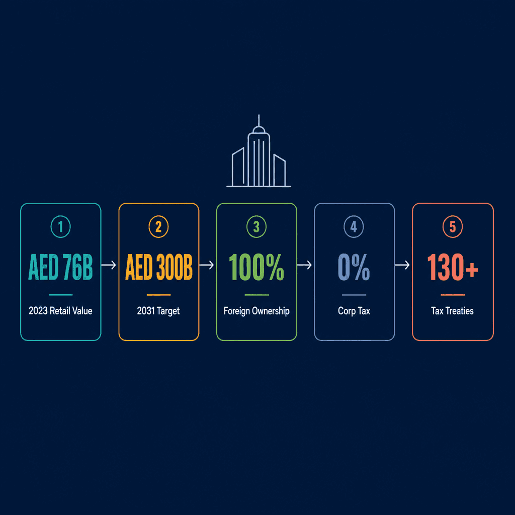 Infographic: Investment In Retail Trade Enterprises & Management Business License in Dubai
