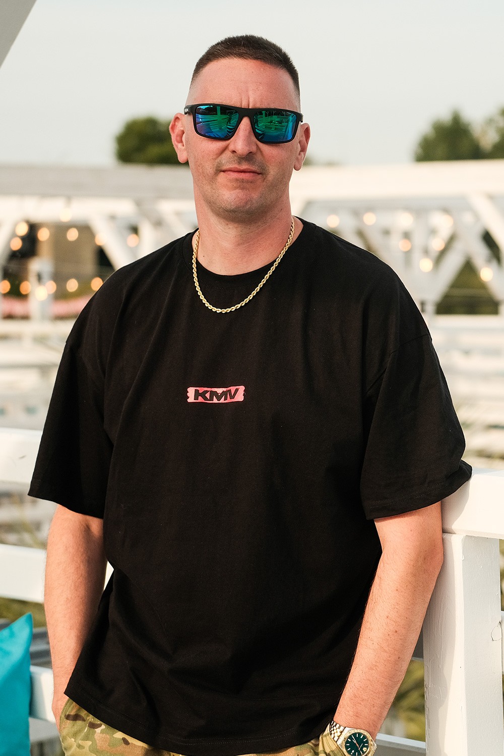 Image of a rapper with headphones