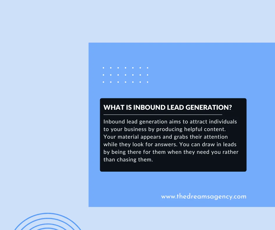 A definition post explaining what is inbound lead generation