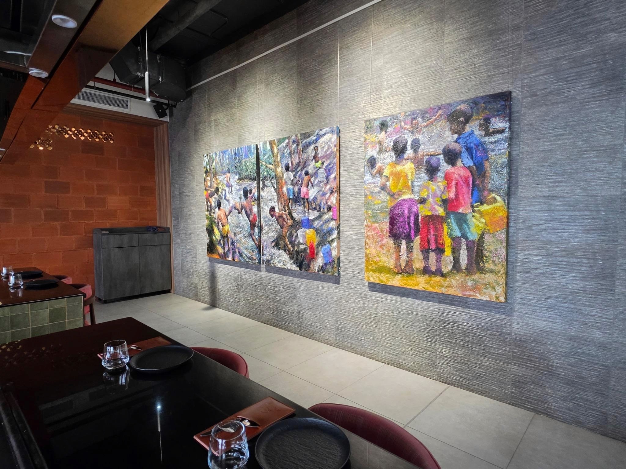Installation view of Chika Idu: Pure Water at ARAMI, Lagos, 2026. Photo: SMO Contemporary Art/Yinka Akingbade.