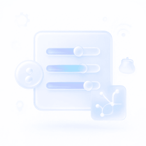 Abstract control panel with sliders and network icon, representing Quboid’s ability to manage and distribute rewards with precision.