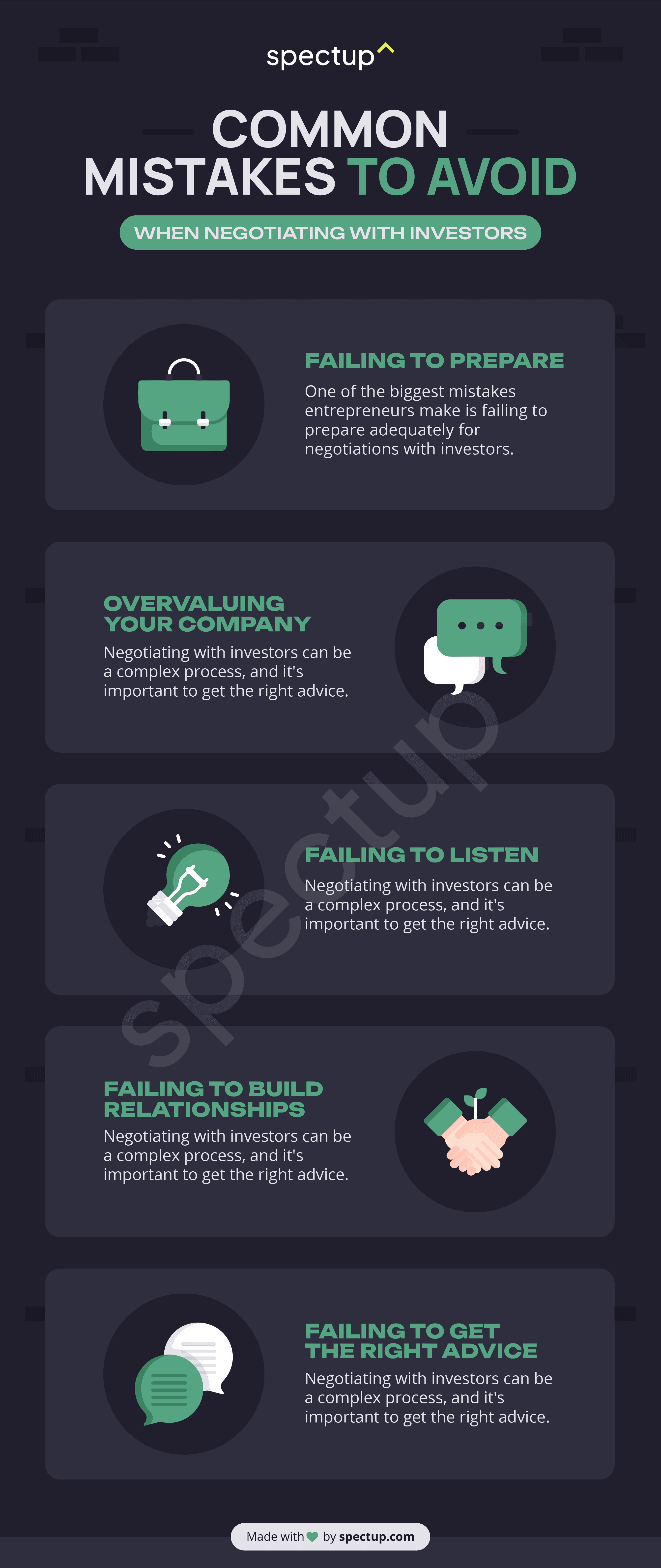 Infographic: Common Mistakes to Avoid When Negotiating with Investors