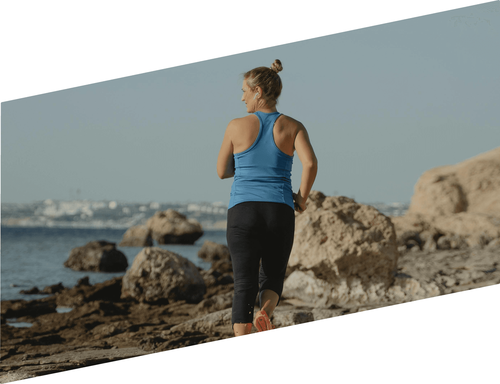 a person hiking