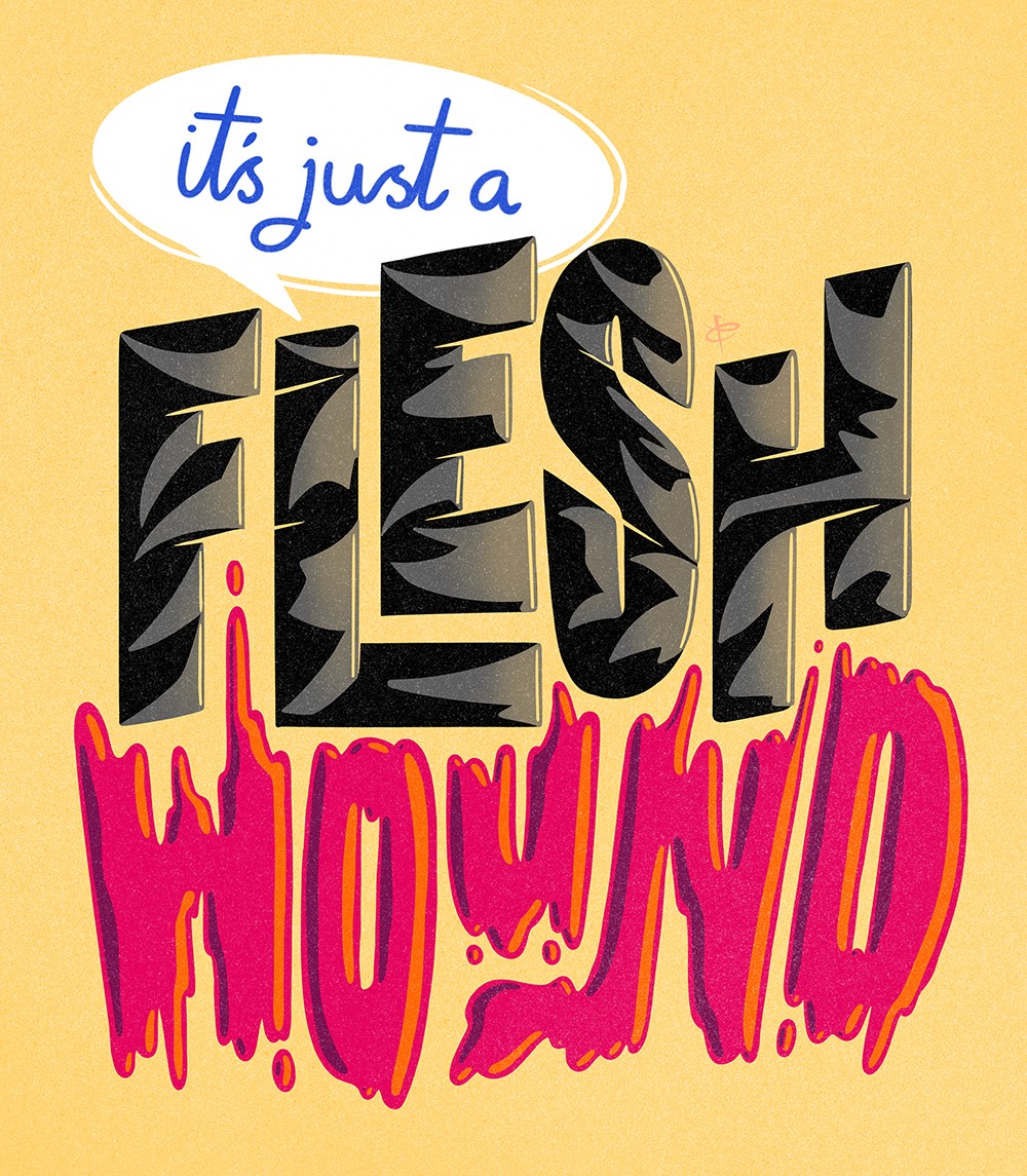 it's just a.. Lettering