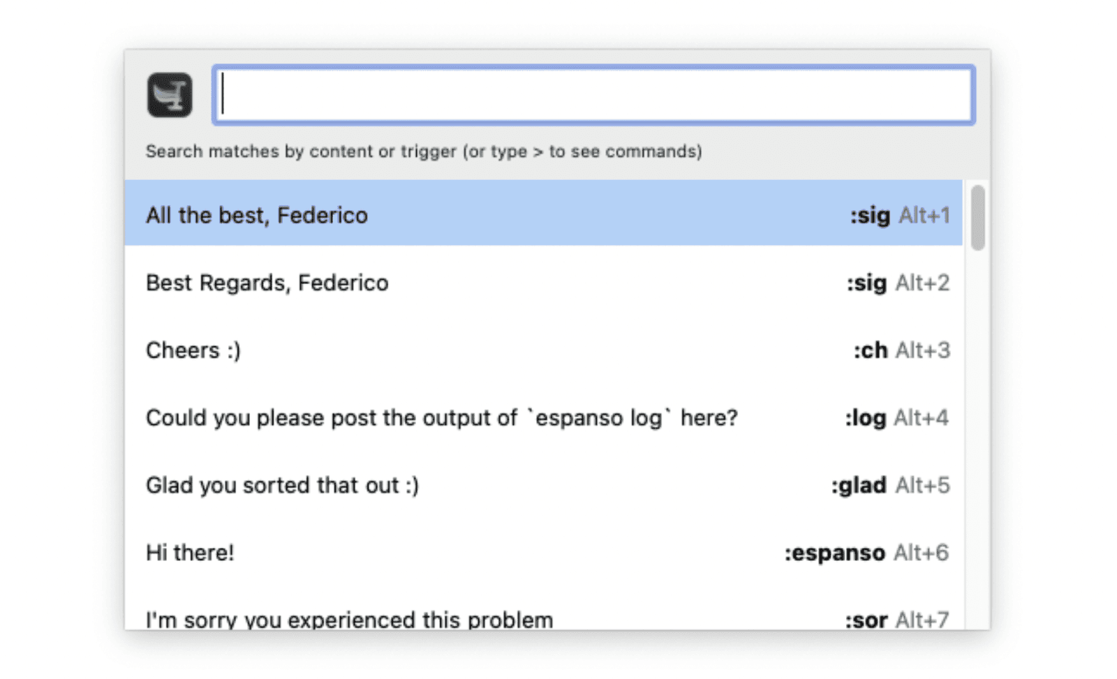 Text blaze alternative - Espanso