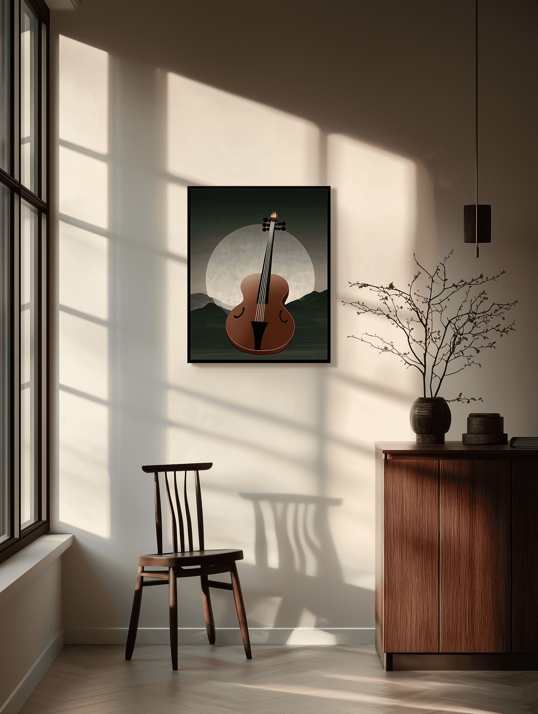 frame and chair in a home