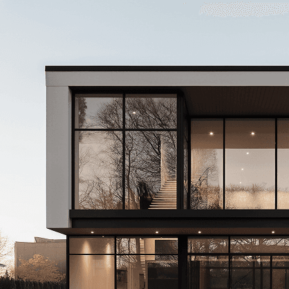 Modern glass house