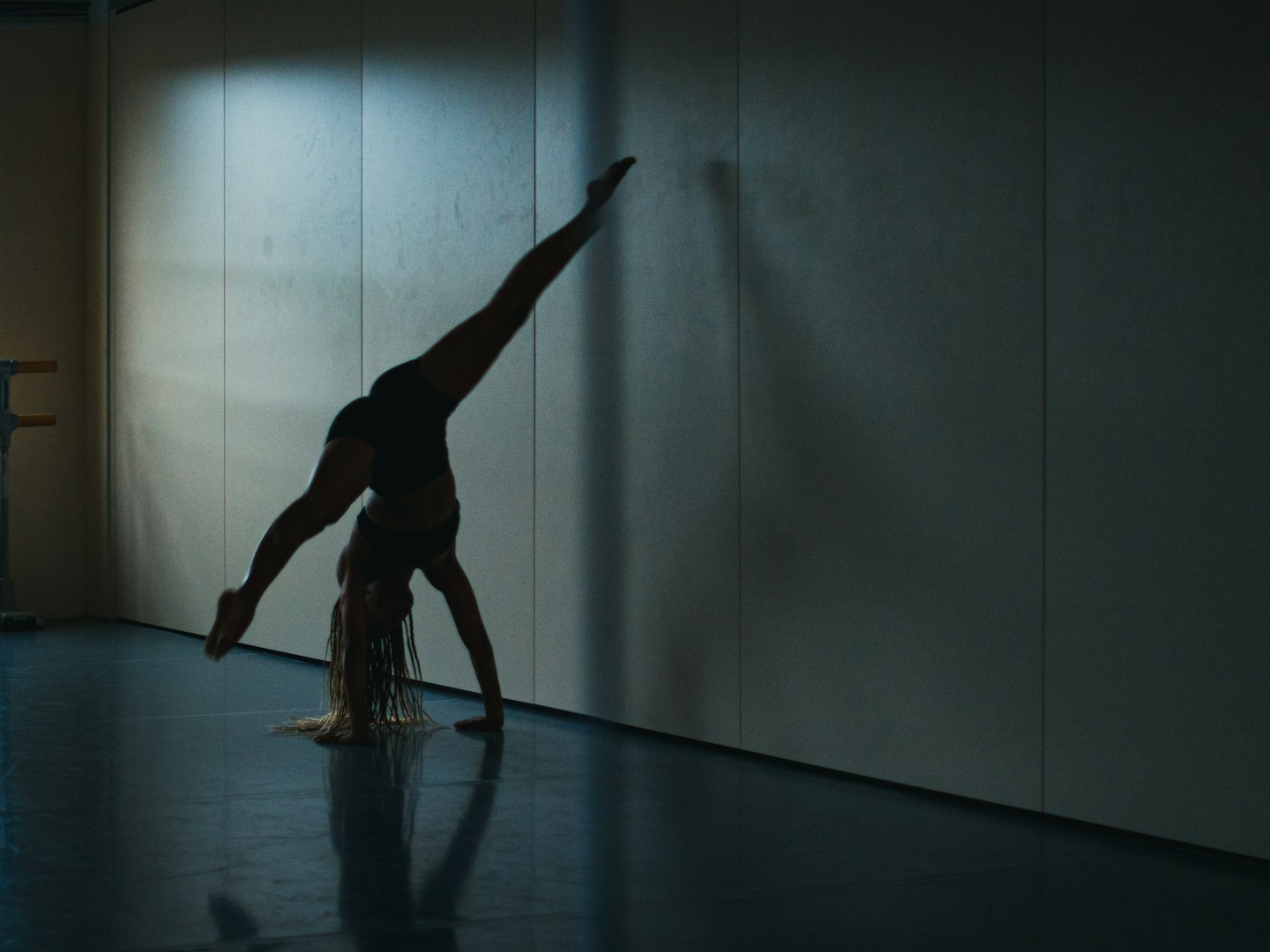 Person moving in a naturally lit room