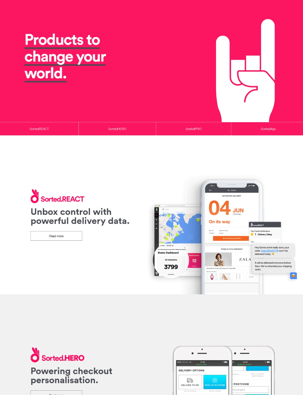 Sorted product page from 2018