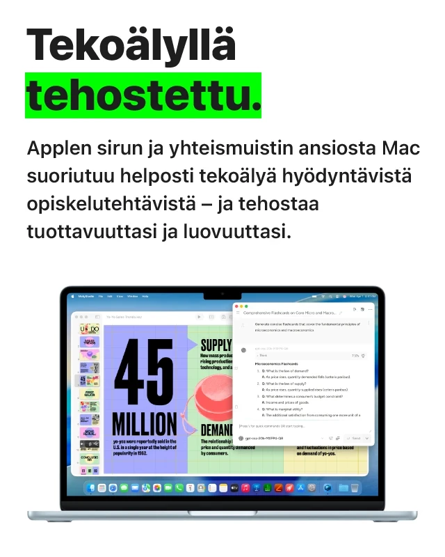 MacBook. Kopioi ja sijoita iPhonesta Maciin ja toisinpäin.