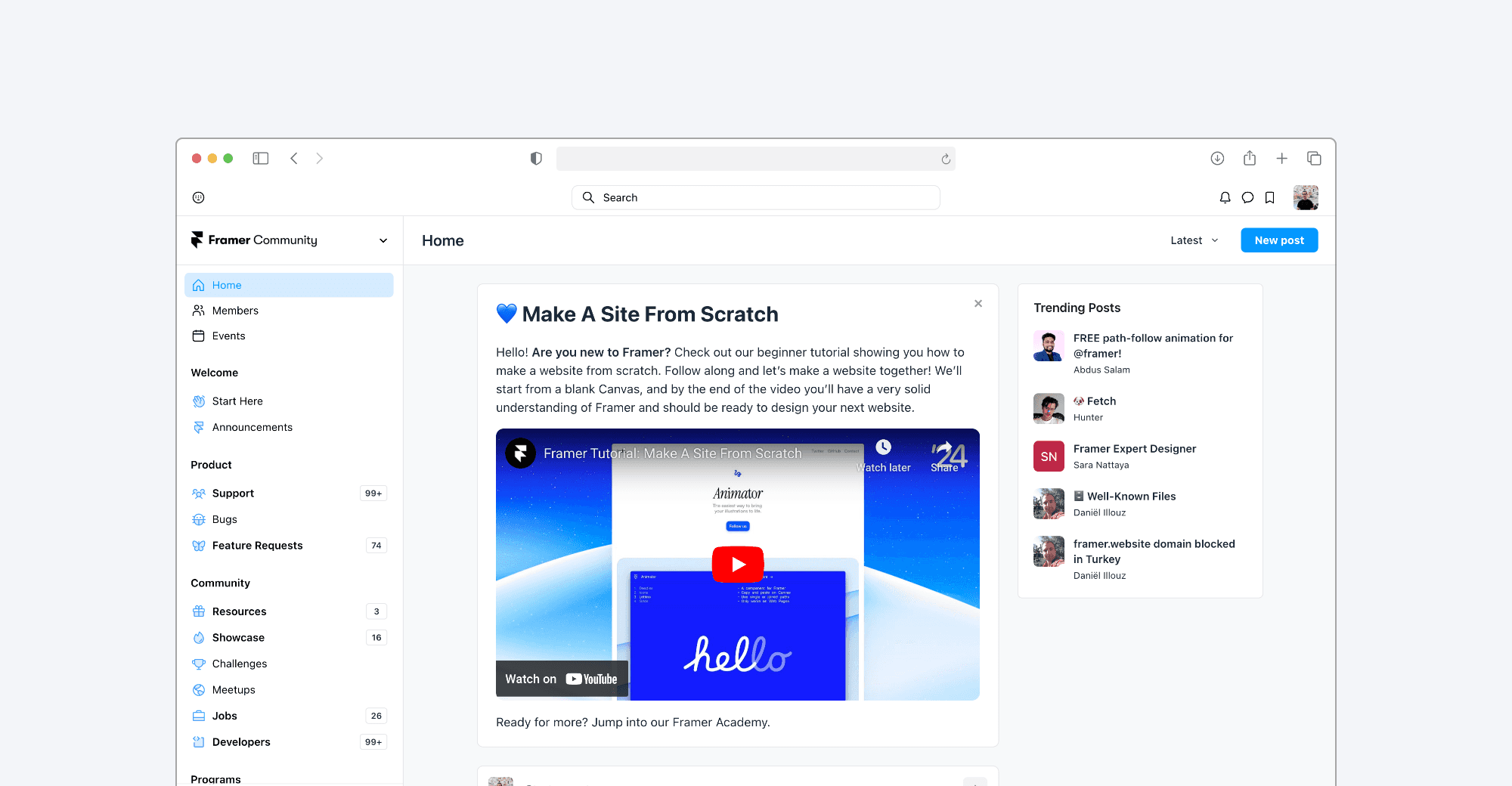 Framer's free community