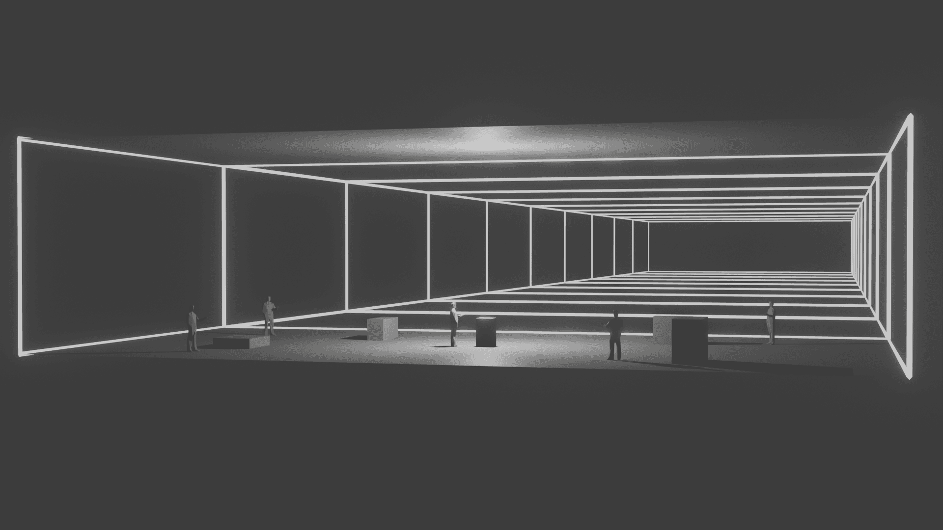 Close-up of a yellow tennis ball sitting on a green court, positioned near the white center line.