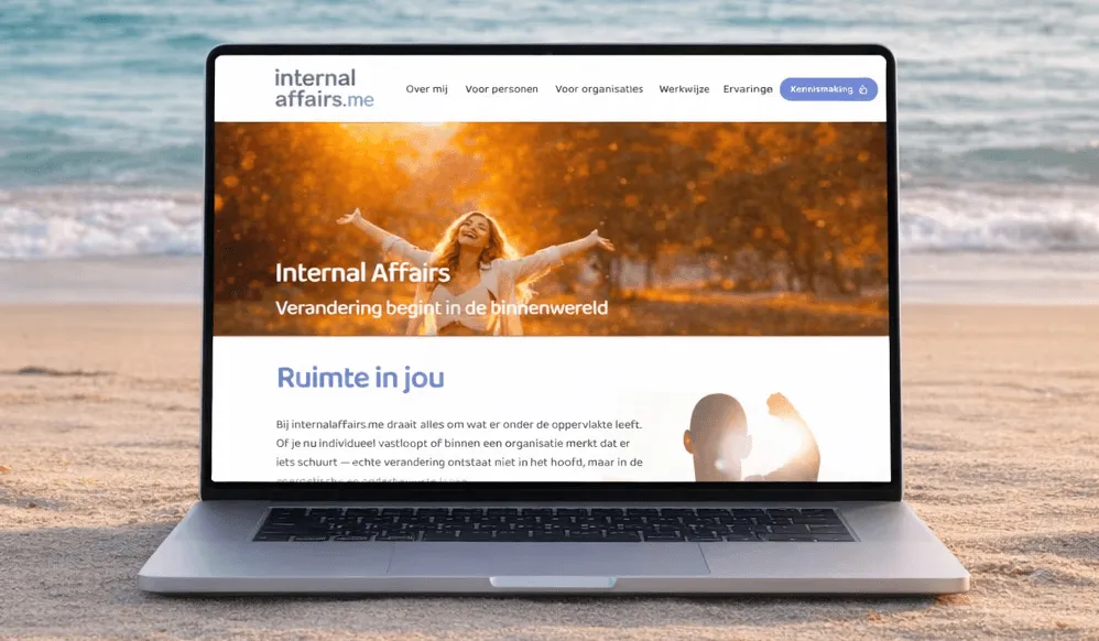 Onepager webdesign voor zelfstandig professional