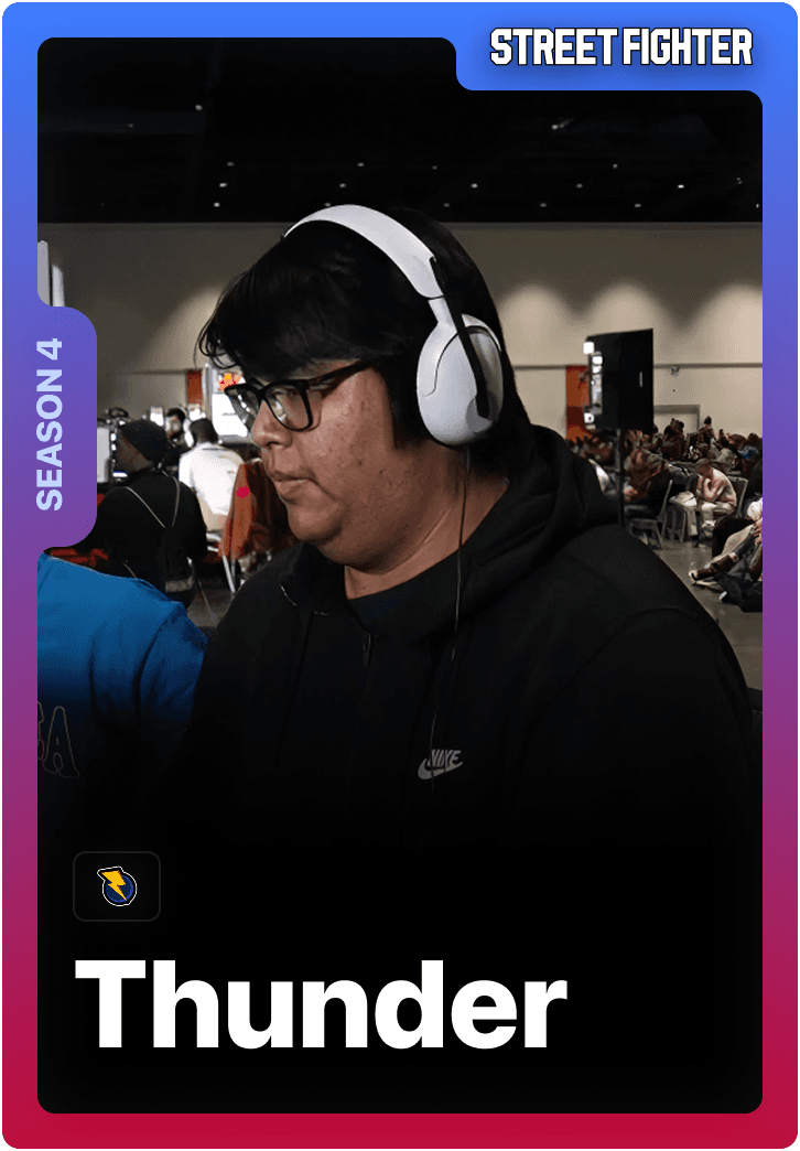 Thunder Street Fighter 6 pro gamer competing in live matches on 1v1Me