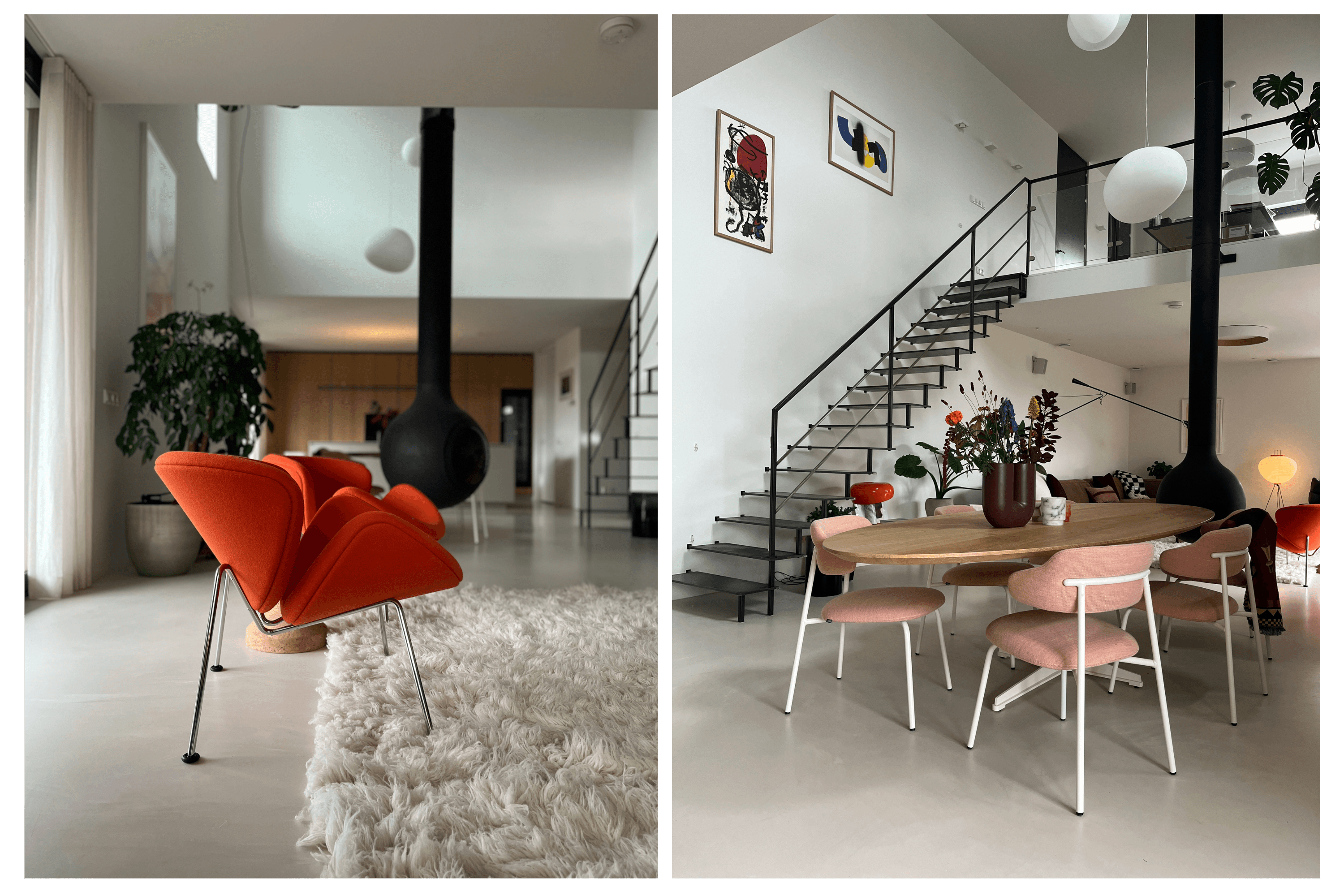 Artifort Orange Slice tafel met stoelen Aloa Artifort