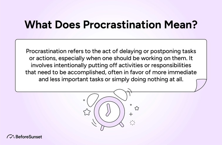 Procrastination Does Not Equal Laziness