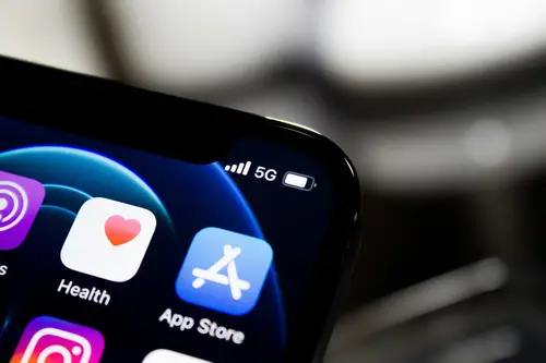 Icona 5G su uno smartphone
