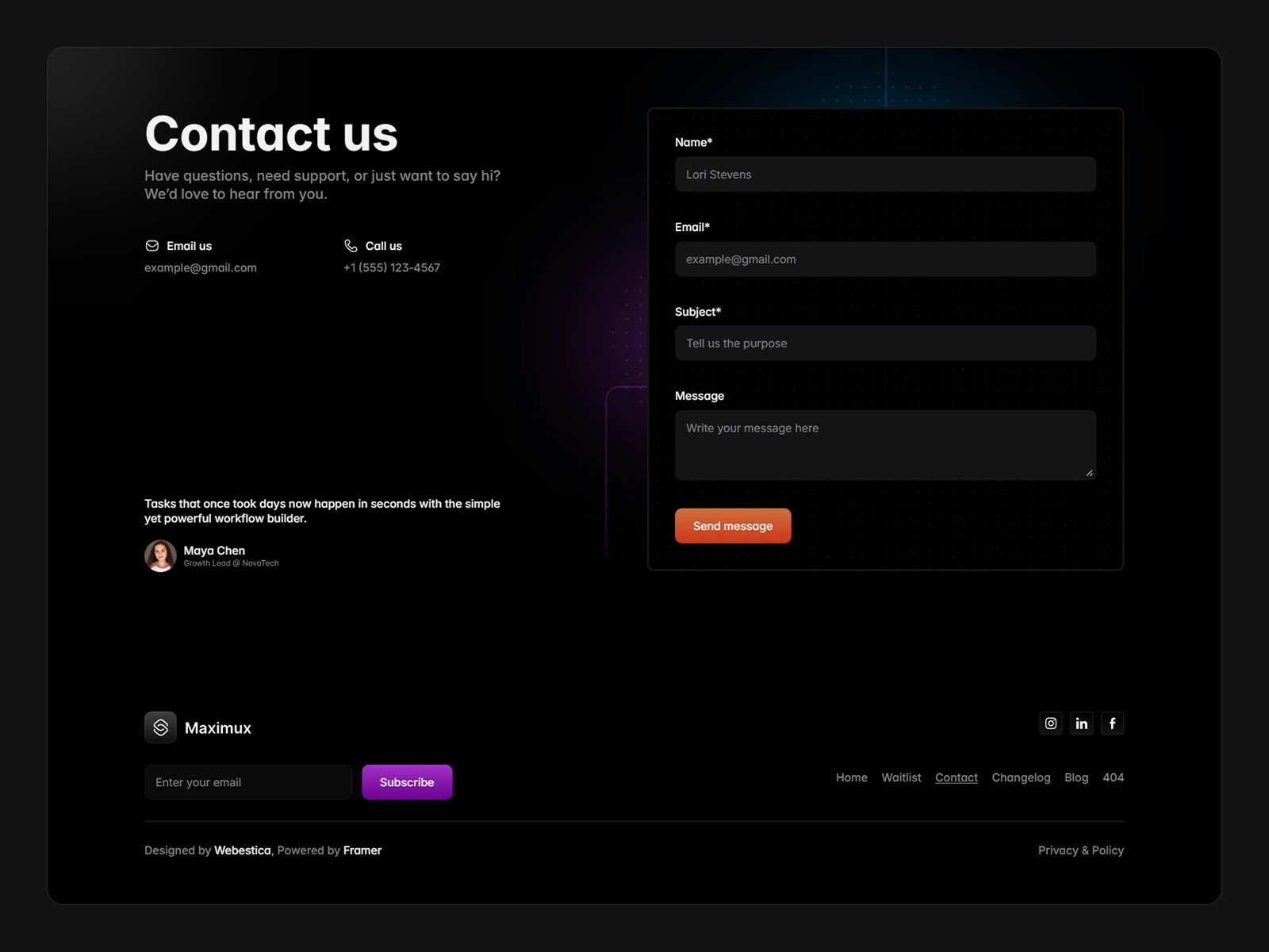 Maximux — 现代动效 AI 产品官网设计灵感